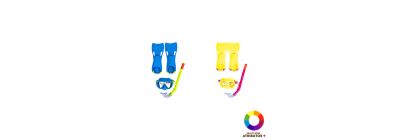Set buceo plástico 4 piezas
