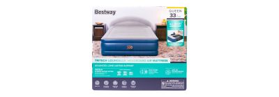 Colchón inflable Queen azul y gris