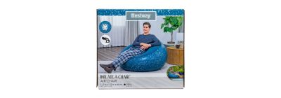 Sillón inflable azul y gris