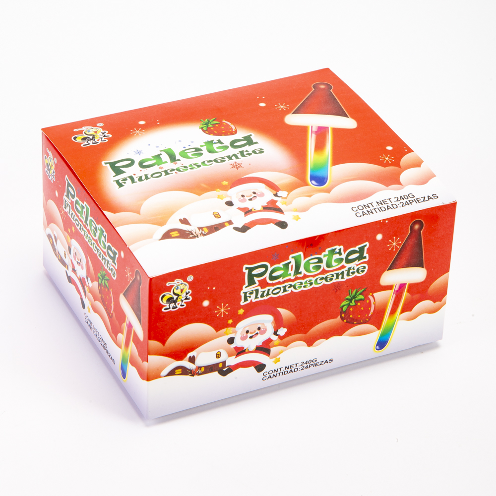 Paleta fluorescente Wally sombrero de santa  