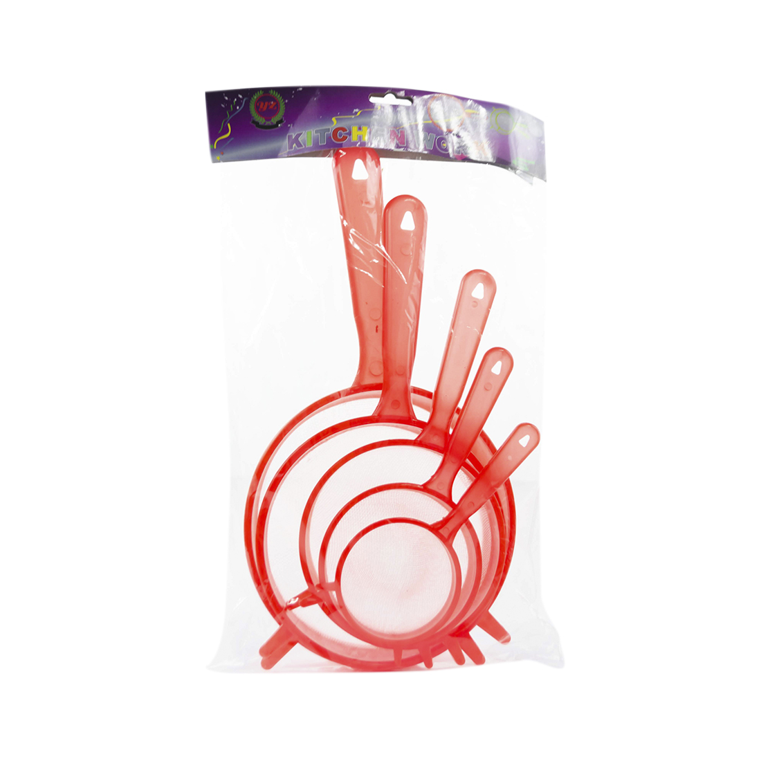 COLADOR PLASTICO LISO 5PZAS