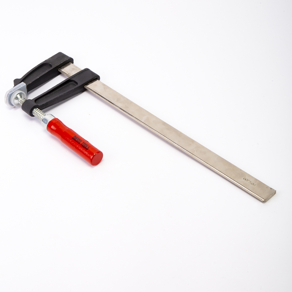 Prensa metal mango rojo 80x300mm