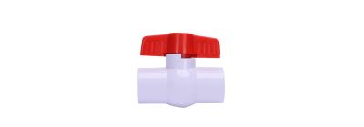 Llave paso 1/2pulg blanco y rojo