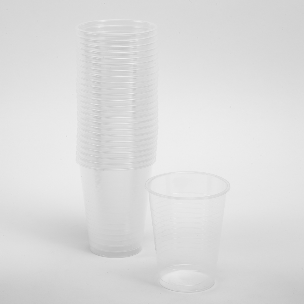 Vaso plástico transparente 10oz 25und