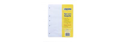 Hoja papel rayada margen 5p 100h