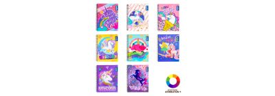 Cuaderno espiral estampado unicornio 100h Surtido por estilo