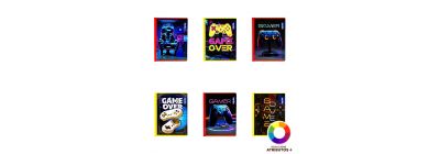 Cuaderno estampado gamers 100 hojas