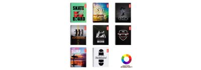 Cuaderno espiral estampado adventure 100h surtido Surtido por estilo