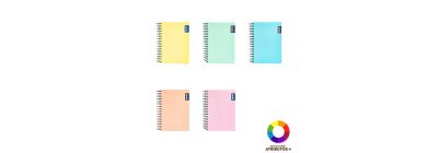 Cuaderno espiral colores pastel