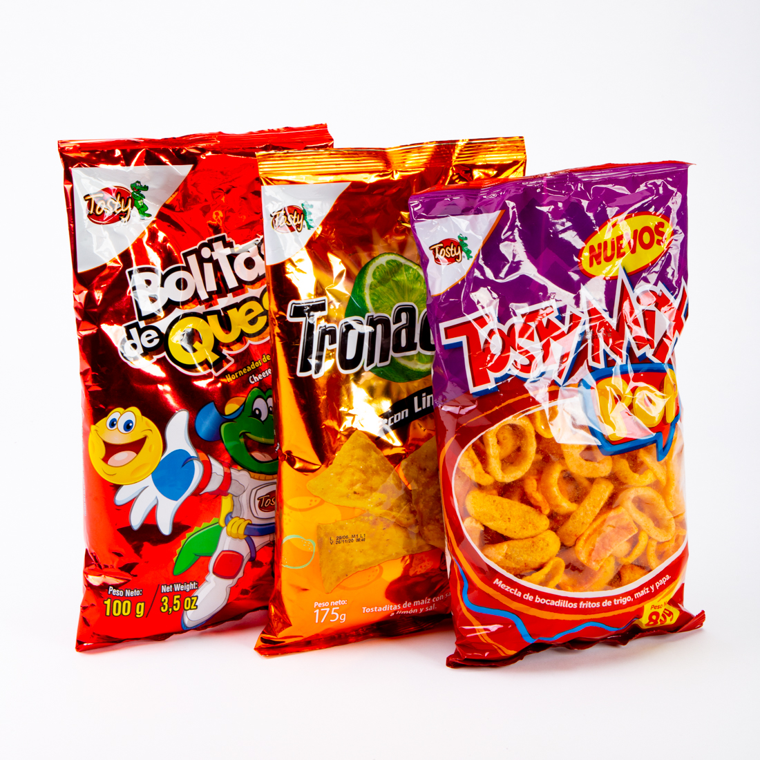 Pack Tosty Tronaditas, Bolitas y Chirulito 3Pack 