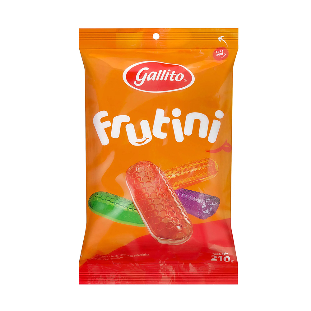 Confite Gallito frutini 50 unds 210g