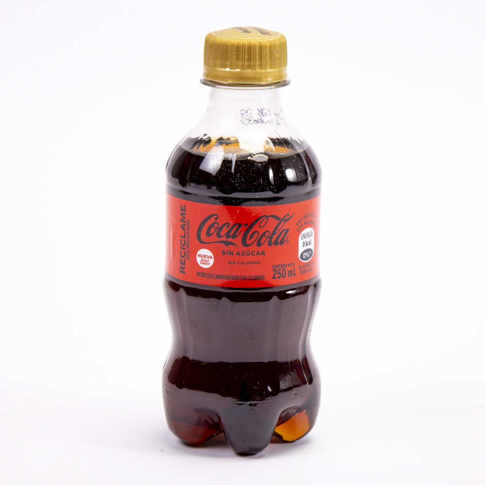 Refresco gaseoso Coca Cola sin azúcar 250ml 