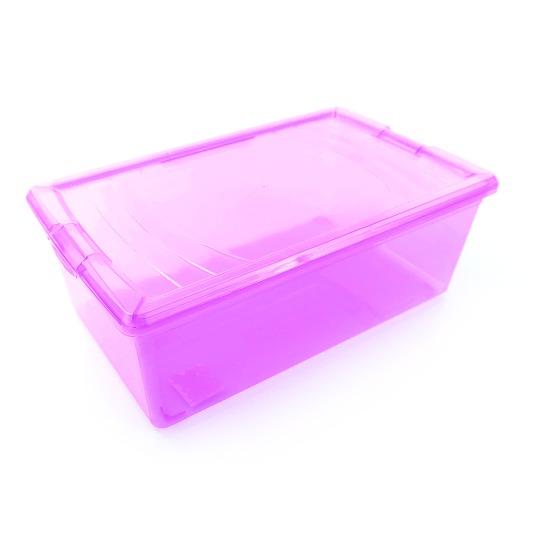 CAJA PLASTICA 7L FUCSIA TRANS