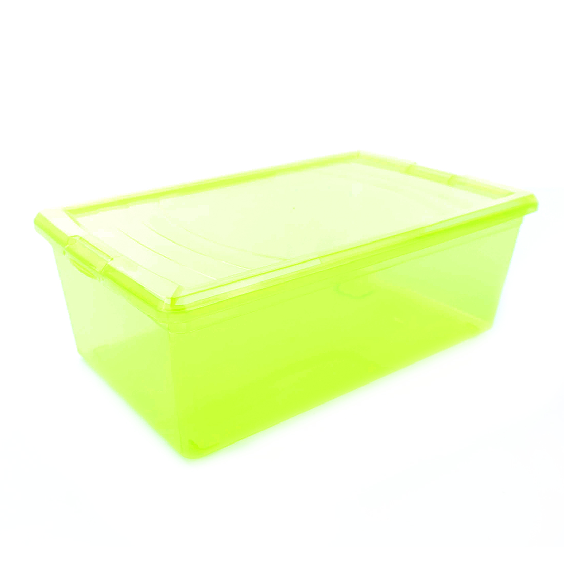 CAJA PLASTICA 7 L VERDE TRANS