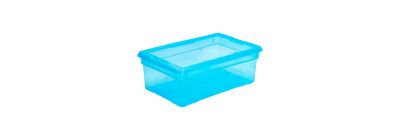 Caja celeste compacta y útil