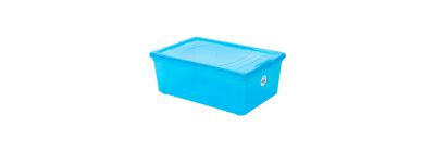 Caja celeste amplia y útil