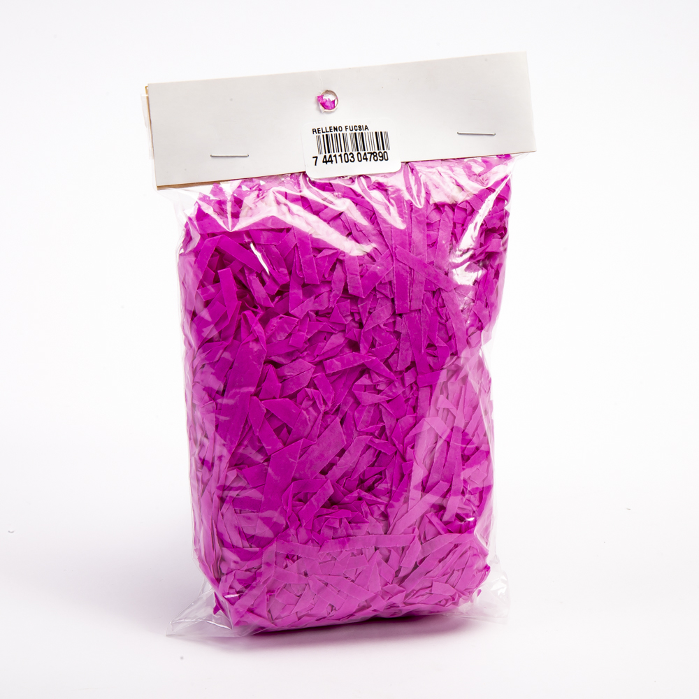 Relleno tiras papel fucsia 20g