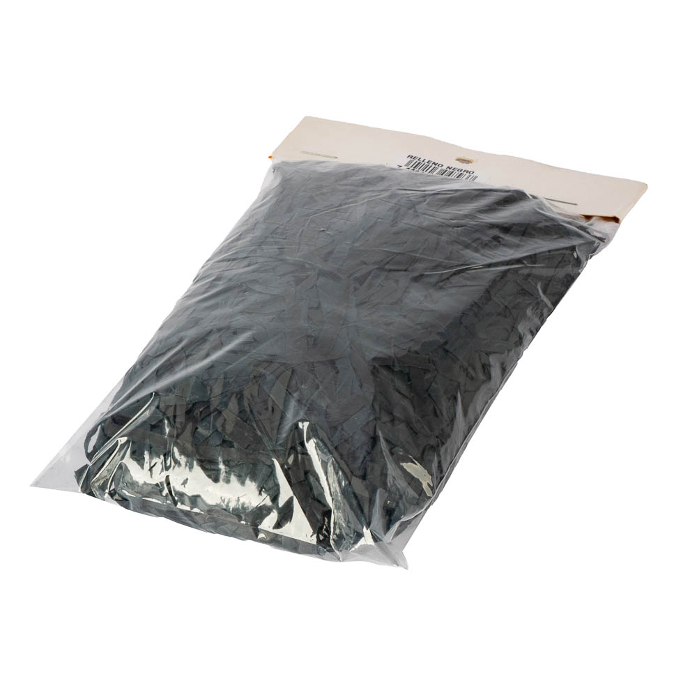 Relleno tiras papel negro 200g