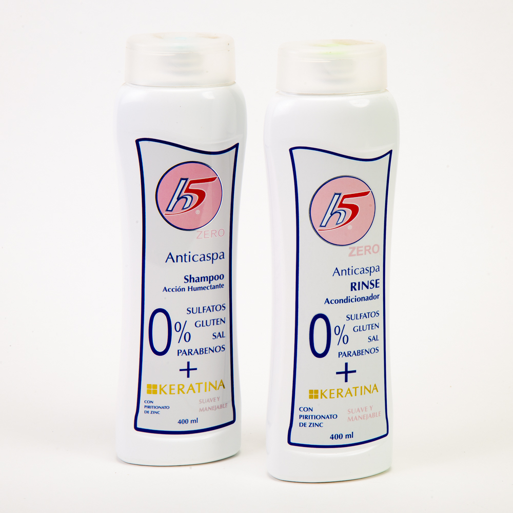 Pack shampoo + acondicionador H5 zero anticaspa 400ml