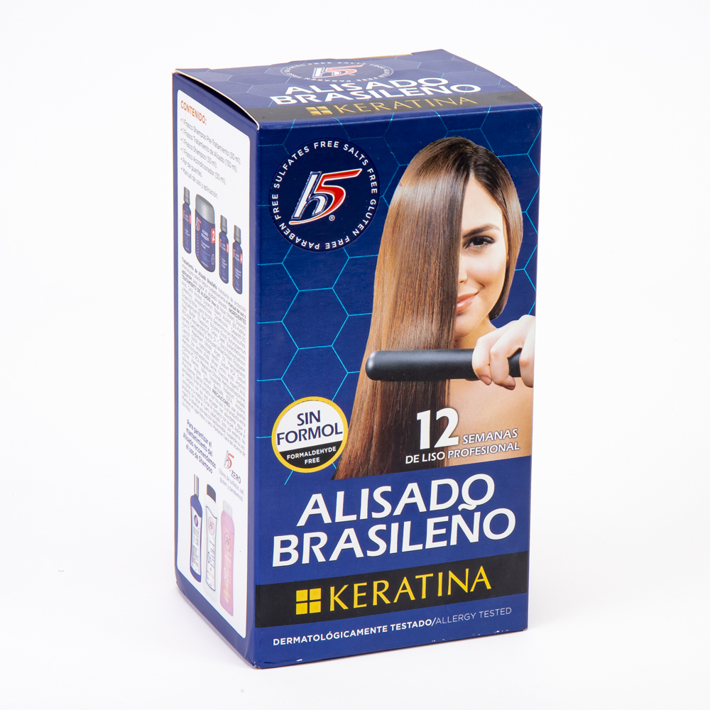 Kit H5 keratina alisado brasileño