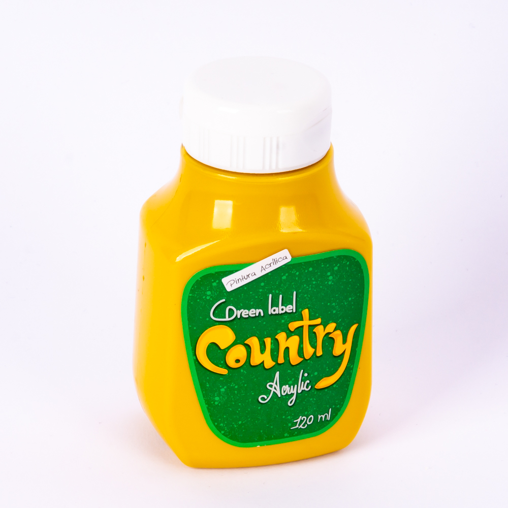 Pintura country amarillo oscur 120ml ocre #103