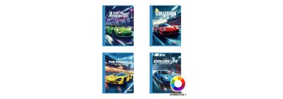 Cuaderno cosido diseño autos