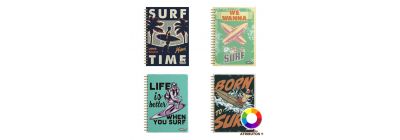 Cuaderno espiral diseño surf