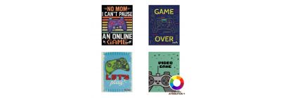 Cuaderno cosido diseño gaming