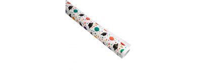 Papel regalo birrete globos