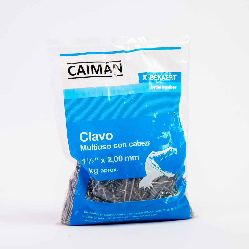 Clavo multiuso con cabeza 1 1/2pulg 1kg cal. 14 2.0mm