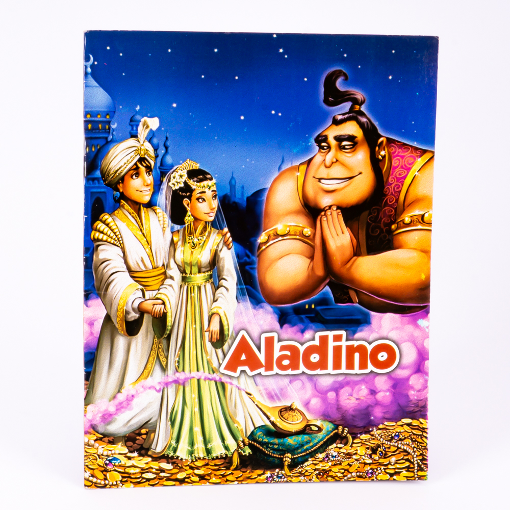 Libro cuento colorear Aladino