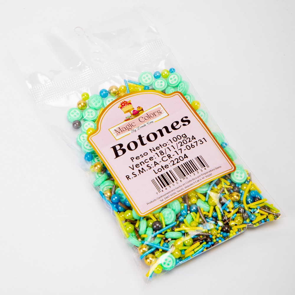 Adorno queque botones 100g
