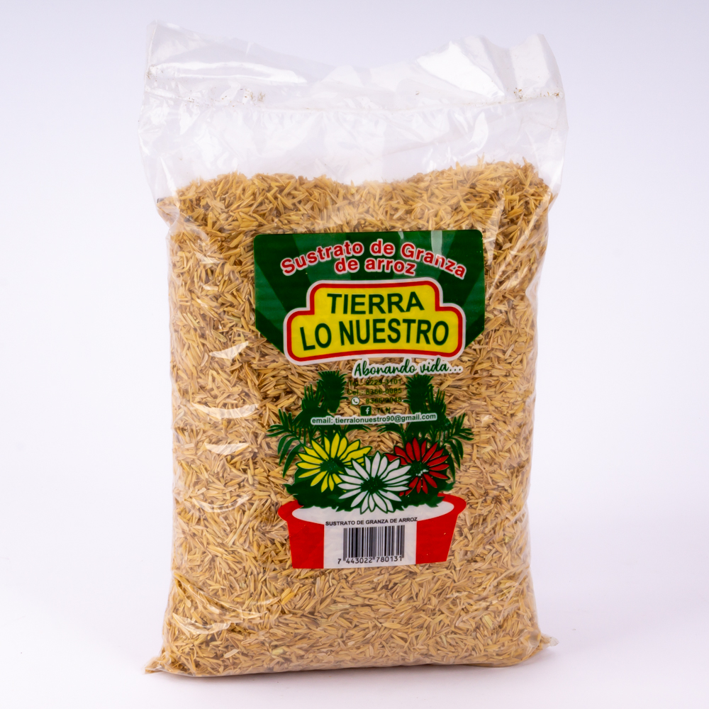 Sustrato de granza de arroz 350g