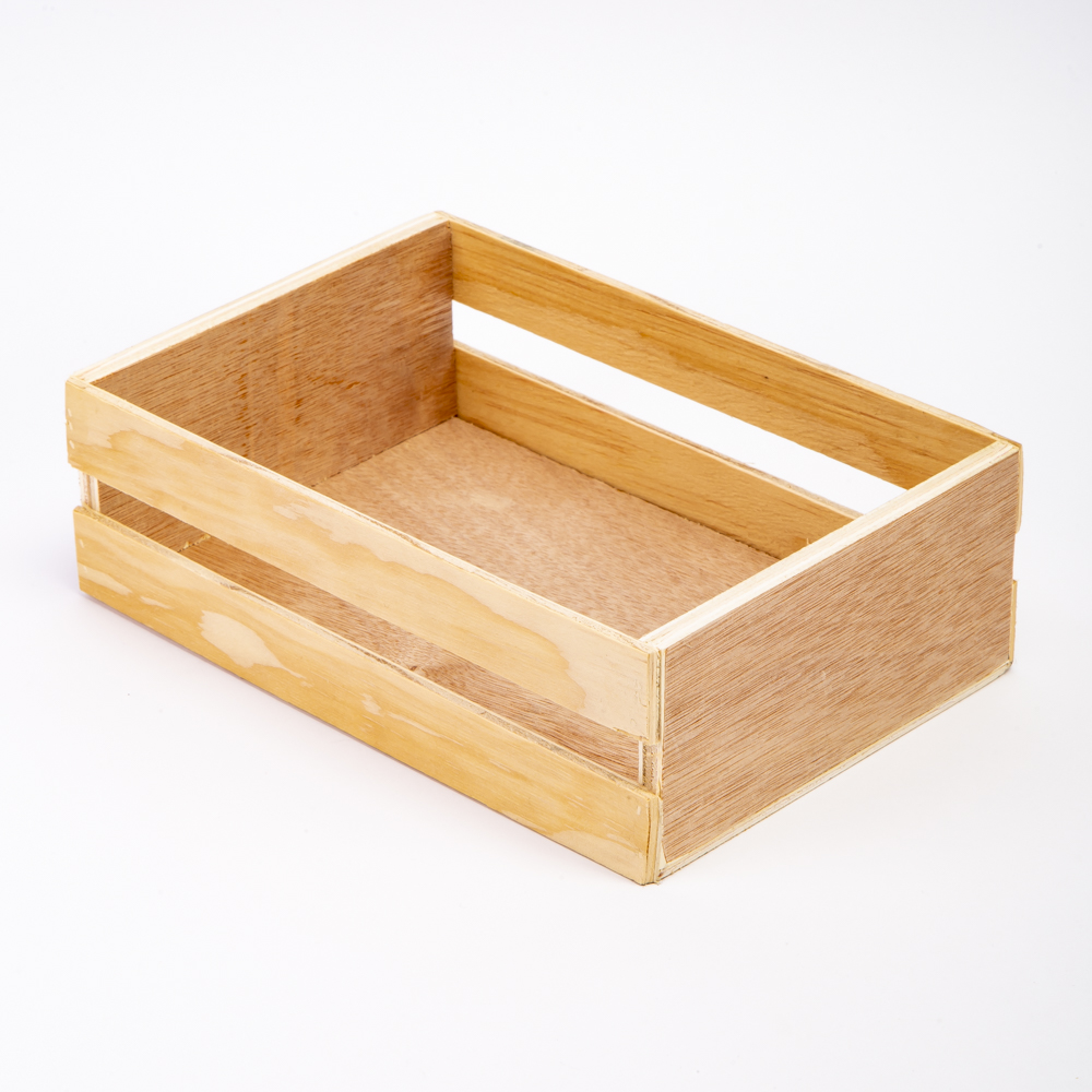 Caja madera tipo rejas abierta #1 7x20x12