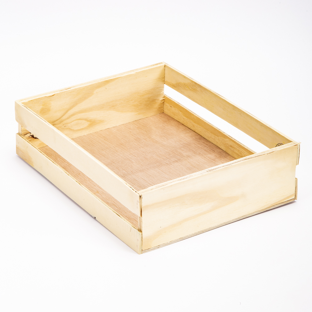 Caja madera tipo rejas abierta #3 7x28x24