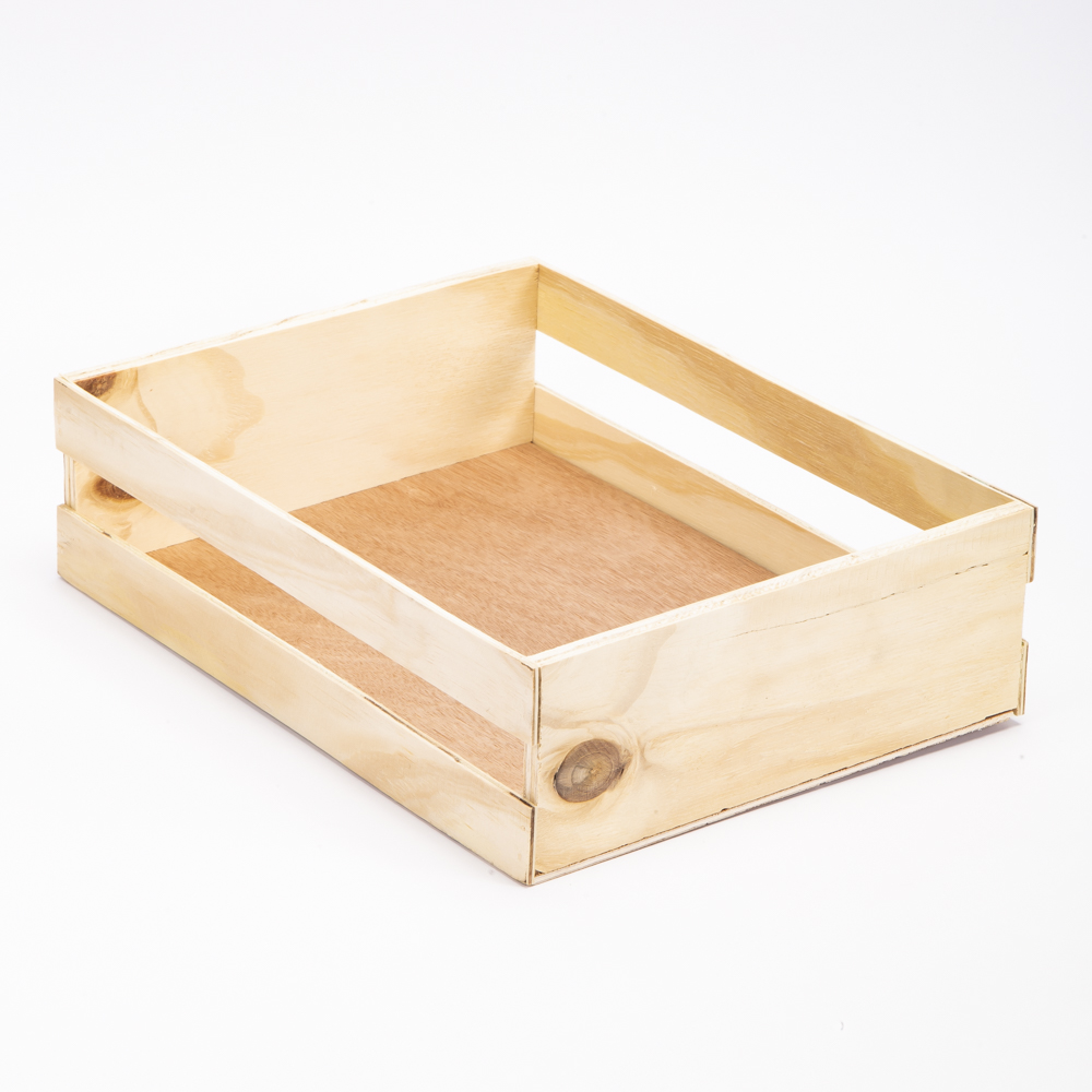 Caja madera tipo rejas abierta #4 9x23x24