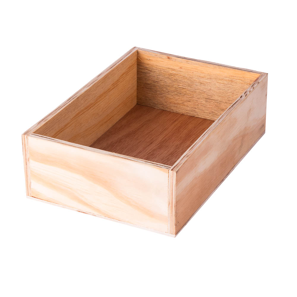 Caja madera lisa #3 tabla ancho 1.3cm 25x18.5x8cm