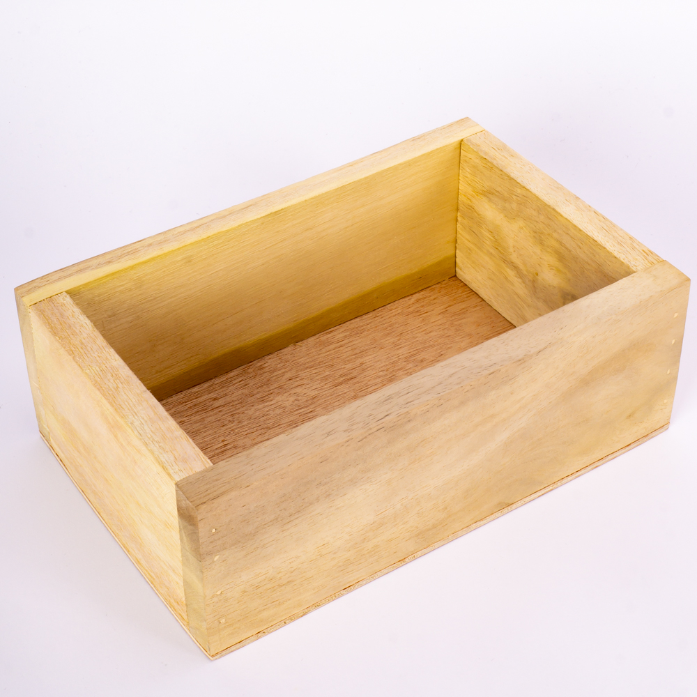 Caja madera lisa #1 tabla ancho 1.3cm 19x12.5x7cm