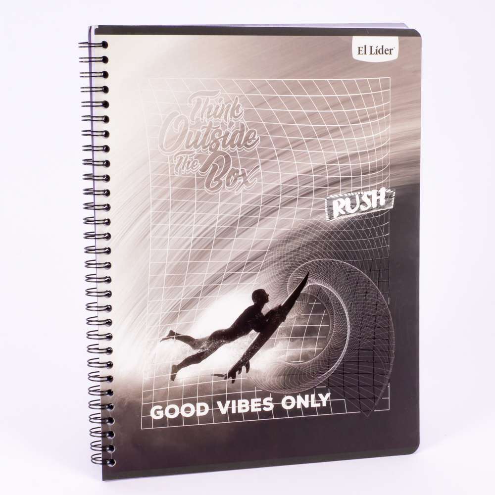 Cuaderno El Líder espiral grande 100h Rush Surtido por estilo