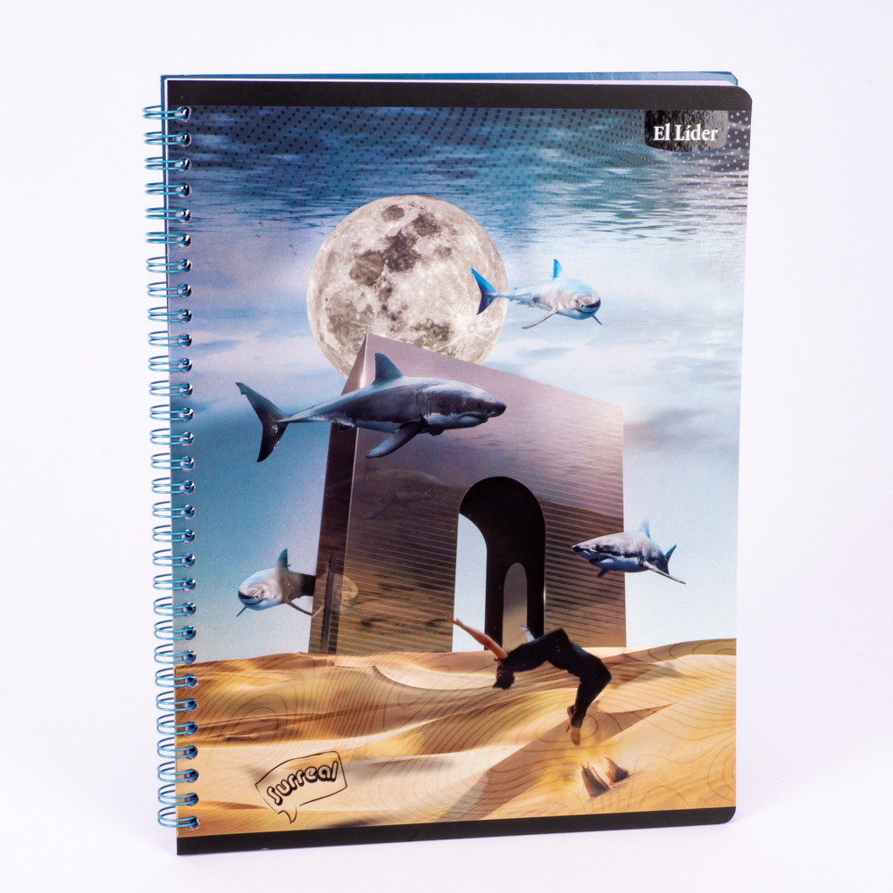 Cuaderno grande 80h surreal espiral Surtido por estilo