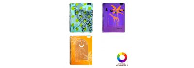 Cuaderno espiral metálico brillante