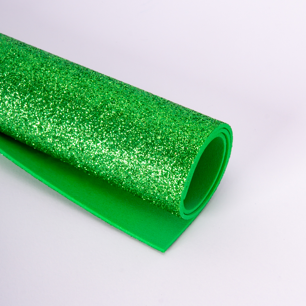 Foam escarchado 20x30cm verde claro