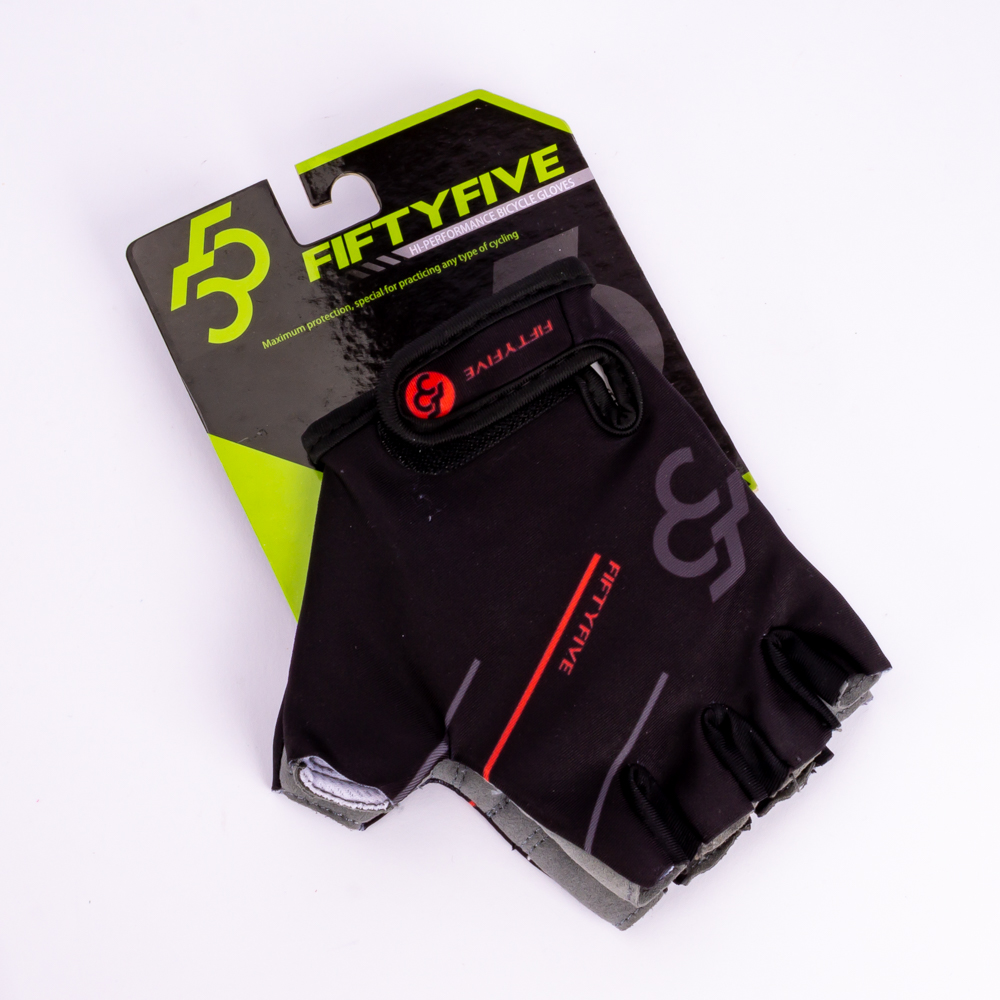 Guantes Bc Fiftyfive dedo corto xc negro/rojo m