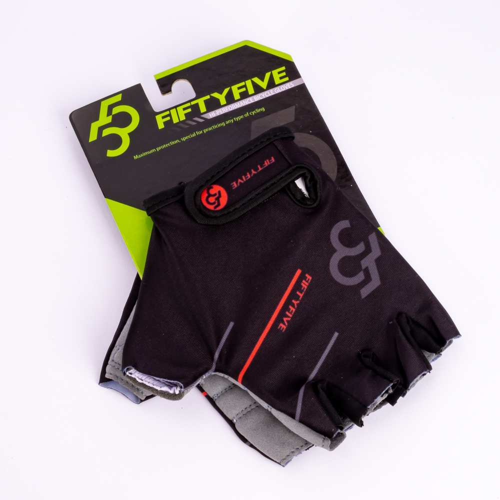 Guantes Bc Fiftyfive dedo corto xc negro/rojo m