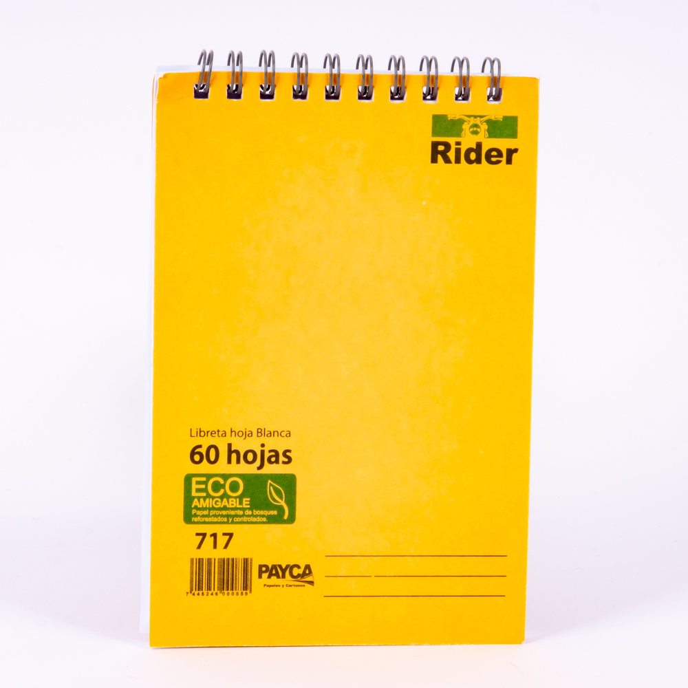 Libreta rider 717 10x15cm 60h Surtido por estilo