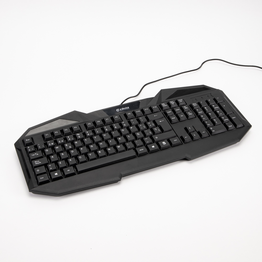 Teclado E Device gaming retro iluminado USB 1.8m