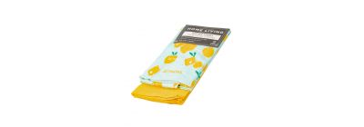 Toalla cocina lisa estampado lemons 38x63cm 2und 