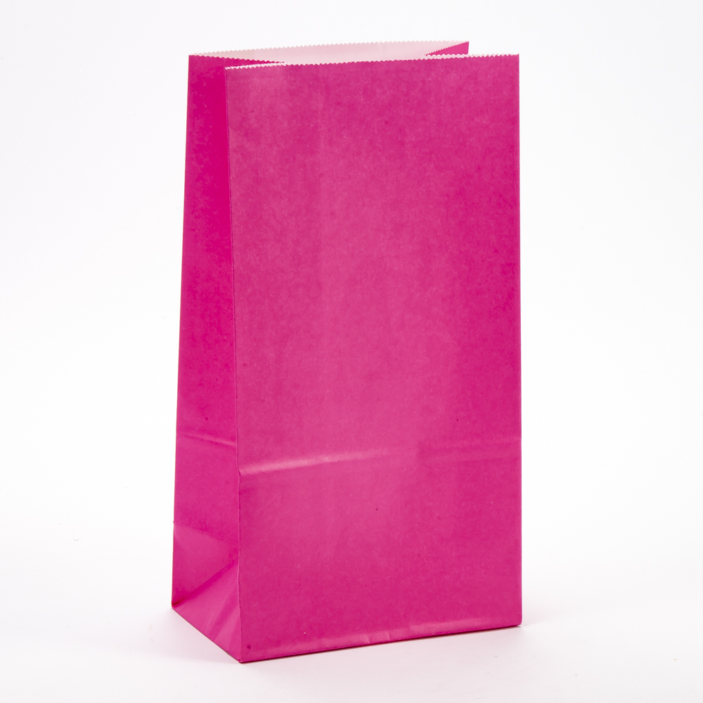 Bolsa papel carnival lisa 8und fucsia