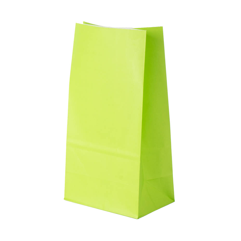 Bolsa papel lisa 8und verde limón