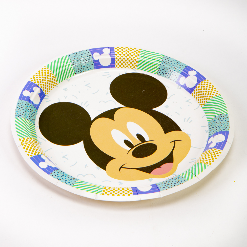 Plato cartón Mickey Mouse 7pulg